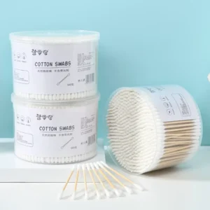 Factory 500pcs Bamboo Stick Cotton Buds Ear Cleaning Make Up Cotton Swabs