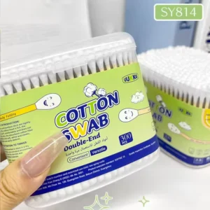 Factory 500pcs Spiral Tip Paper Stick Baby Cotton Swab Biodegradable Cotton Bud