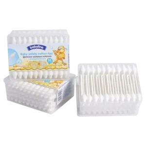 Factory 55pcs Big Safety Head Baby Cotton Swabs