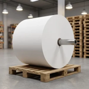 Factory 565mm Thermal Paper Roll Jumbo Base Paper BPA Free Top Coated Receipt Paper Roll For Paper Slitting