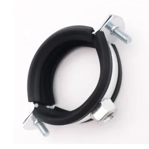 Factory Carbon Steel Pipe Clamp M8 Rubber Pipe Clamp of Metal Fixing Rubber M8+10 Pipe Fitting