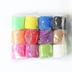 Factory Cohesive Bandage with High Quality Easy to Tear Comfort&breath Self-Adhesive Bandage Custom Label
