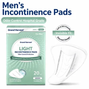 Factory Custom Men’s Incontinence Pads Bulk Disposable Light Absorbency Odor Control Leak Guards
