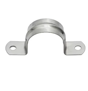 Factory Custom Two Hole Strap Saddle Clip U Shaped Iron Galvanized Saddle Clamp for Rigid Pipe
