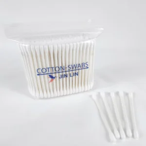 Factory Customize Logo Disposable Paper Stick Cotton Swabs Nose Round Cotton Buds