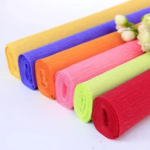 Factory Customized Premium Quality 50cm*2.0m Packing Crepe Paper Art Craft Crep Paper Colorful Crepe Paper