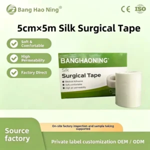 Factory Direct 5cm*5m Medical Silk Cloth Tape Hypoallergenic Adhesive Bandage Roll Customizable Surgical Tape
