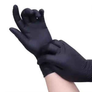 Factory Direct Customizable Black Disposable BBQ Grill Gloves Kit 50 Heavy Duty Textured Grip 2 Heat Safety Gloves