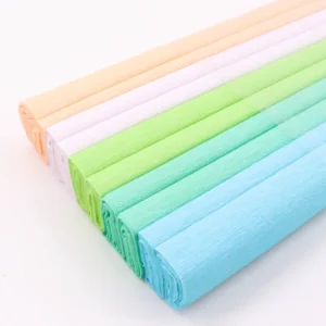 Factory Direct DIY Materials 50*250cm Papel Crepe Roll for Flower Wrapping Art Double Side Coating for Gift Paper