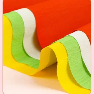 Factory Direct Double Sided 17g 18g Crepe Paper Roll Soft Color Handmade DIY Craft Resin Coated Papers for Gift Packaging