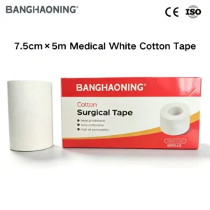 Factory Direct Premium Quality Zinc Oxide 7.5cm*5m White Cotton Medical Tape Pressure Sensitive Adhesive Plasters