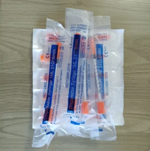 Factory Direct Sale 1ml 30G * 8mm 30G * 13mm 0.5 ml 31G * 8mm Disposable Syringe for Veterinary