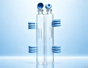 Factory Direct Sale 4ml Beauty Use Pen Syringe Borosilicate Glass Sleeve Lid Sealed Dual Chamber Cartridge Bottle