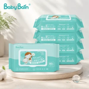 Factory Direct Sale Eco friendly Antibacterial extra Soft Baby Wipes Non woven Wet Wipes 80 Pieces