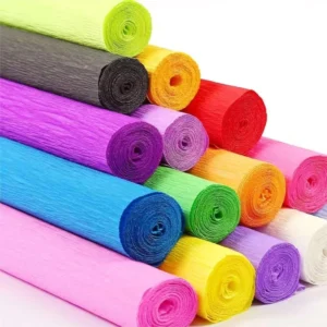 Factory Direct Thickened 37gsm Multi Color Floral Crepe Paper Rolls for DIY Paper Flowers and Handcraft Projects Roll Packed