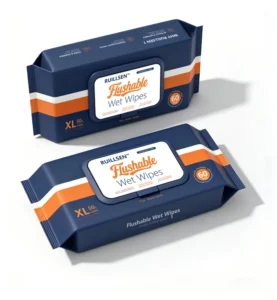 Factory Directly Sale 60pcs Hypoallergenic Wipes Non Woven Flushable Cleaning Wet Tissues Custom Logo Spunlace Soft Gentle