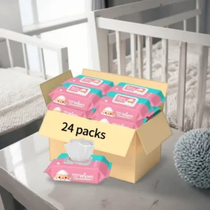 Factory Directly Sale 80pcs Hypoallergenic Baby Wipes Non Woven Flushable Cleaning Wet Tissues Custom Logo Spunlace Soft Gentle