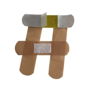 Factory Directly Sale plain woven fabric Medical Tape PE PU Cotton Elastic First Aid Wound Adhesive bandage