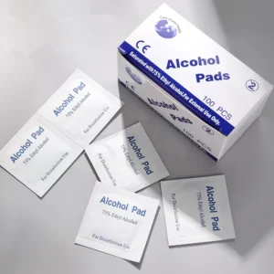 Factory Disposable Alcohol Cotton Sheet 100pcs Box 70% Isopropyl Alcohol