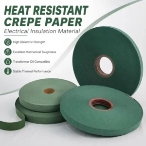 Factory Heat Resistant Thermal Stable Oil Compatible Electrical Insulation Roll Transformer Kraft Crepe Paper