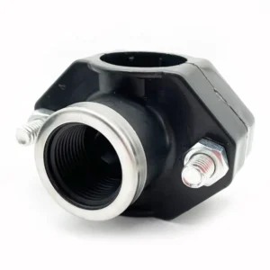 Factory High Quality Durable PE Pipe Fittings 20mm to 160mm PN16 Plastic HDPE Pipe Saddle Clamp