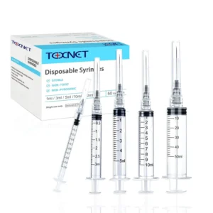 Factory Hot Selling Disposable Syringe with Sterile Hypodermic Needle Single Use Sizes Available 3ml 5ml 10ml
