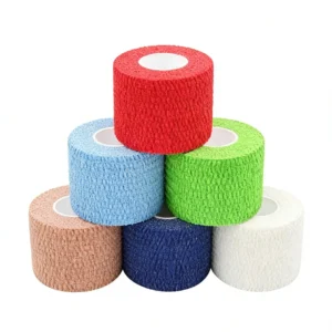 Factory OEM ODM Service 5cm*4.5m Multi color High Quality Light EAB Cotton Hand tearable Elastic Adhesive Bandage