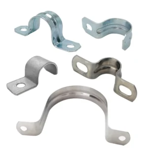 Factory One Hole Galvanized U Type Pipe Clamp Saddle Hose Clamp for PVC Bolts Clamps