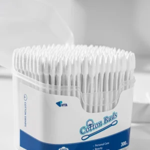 Factory Premium Double Head Organic Cotton Swabs for Ear Cleaning Daily Care Cotton Tips