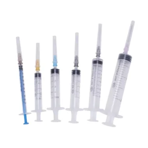 Factory Price 3ml 5ml 10ml 20ml 30ml 50ml Disposable Luer Lock Syringe with Needle for Poultry Use