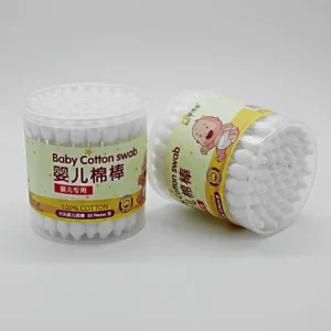 Factory Price Disposable Cotton Swab Gourd Head Baby Use Paper Stick Cotton Swab