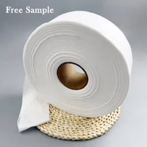 Factory Price Eco-Friendly Non-irritant 30g 35g 40g 100% Cotton Spunlace Nonwoven Fabric for Sanitary Napkin Surface Layer