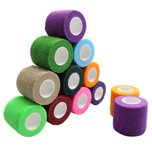 Factory Price OEM Custom Colors Non woven Elastic Cohesive Bandage Wrap Roll Strong Self Adhesive Wrap for Medical First Aid