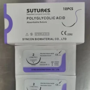 Factory Price Veterinary Sutures With Needle 75cm Disposable Surgical Practice Sterile Absorbable Pga Suture