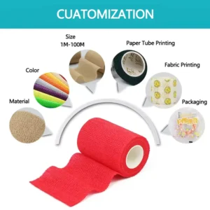 Factory Priced Easy to Tear Elastic Non Woven Self Adhesive Medical Bandage for Sports Tape and Medical Consumables