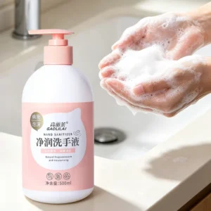 Factory Sale Antibacterial Hand Sanitizer 500ml Moisturizing Nourishing Foam Fragrance Cleaning Liquid Organic Custom LOGO