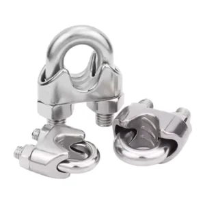 Factory Stainless Steel Wire Rope Accessories M2-M32 U Bolt Saddle Fastener Wire Rope Clips Clamp