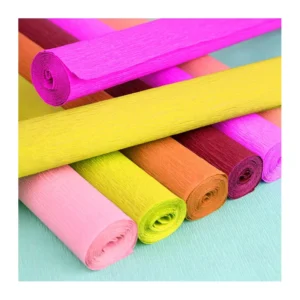 Factory Supplier Italian 180g Crepe Paper Roll 50*180cm Color Crepe Paperboard Premium 250cm Crepe Paper for Creative Projects
