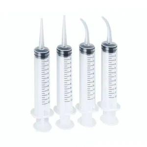 Factory Supply 12ml Luer lock Safety Sterile Disposable Dental Curved Tip Utility Syringe Plastic Veterinary Use