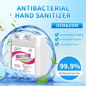 Factory Supply Custom Liquid Hand Sanitizer Organic Natural Formula Paraben Free Hyaluronic Acid Silicone Free Antibacterial