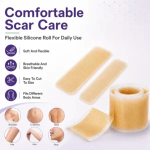 Factory Supply OEM EO Sterile Medical Grade Silicone Scar Tape Roll Self Adhesive Wound Dressing for C Section Burn Surgical