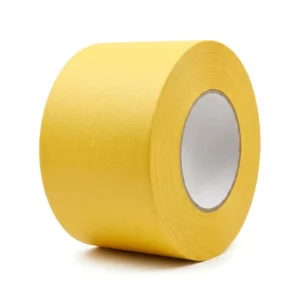 Factory Supply Single Sided Yellow Jumbo Roll Masking Tape Rubber Based Adhesive Medium Tack Crepe Paper for Painting