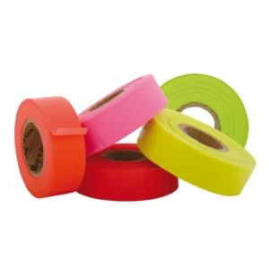Factory Survey Marking Tape Road Marking Tape Non Adhesive Fluorescent PVC Survey Flagging Tape