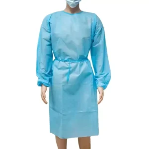 Factory Wholesaler SMS Medical Disposable Blue Sterile Medical Protective Clothes Reinforced Surgical Isolation Gown