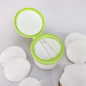 Female Eco friendly Non Woven 3 ply Dental Medical Gauze Pads 10x10cm Single Use Round Cosmetic Cotton Pads