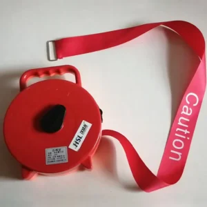 Fence Type Warning Tape with Extendable Retractable Reflective Strips Red Canvas Polyamides 5cm 7cm Width Various Sizes