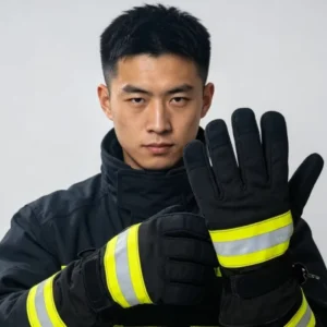 Firefighter Gloves Flame Resistant Heat Proof & Cut Resistant for Rescue Ops