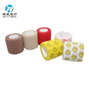 First Aid Anti Slip Medical Sports Protection Elastic Sticky Self Adhesive Cohesive Bandage for Medical and Sports Wrapping