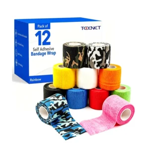 First Aid Sports and Medical Use Elastic Cohesive Bandage CE Certified 2.5-15cmx4.5m