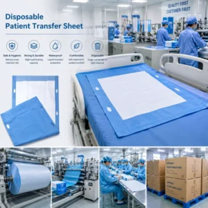 First Aid Transfer Pad with Handle up to 150kgs Disposable Absorbent Patient Transfer Sheet With 8 Handles for Hospital